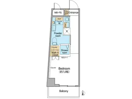 FUU OIMACHI BY LATIE(ワンルーム/5階)の間取り写真