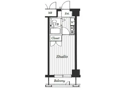 ガラ・シティ高井戸(1K/5階)の間取り写真