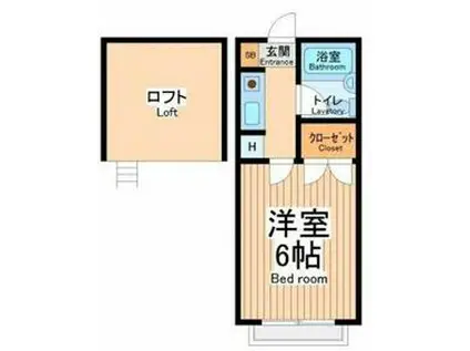 ファインコート町田(1K/2階)の間取り写真