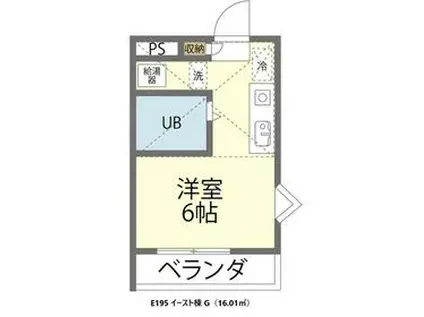 ユーコート鶴ヶ峰(ワンルーム/3階)の間取り写真