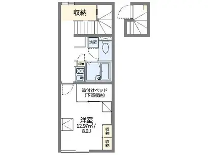 レオパレスアリオール沼田Ⅰ(1K/2階)の間取り写真