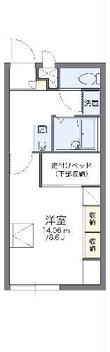 レオパレス花葉B(1K/1階)の間取り写真
