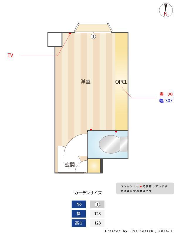 THE VALUE SHARED HOTEL TAKENOTSUKA(ワンルーム/3階)の間取り写真