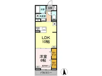 セレスティア高島平Ⅲ(1LDK/3階)の間取り写真