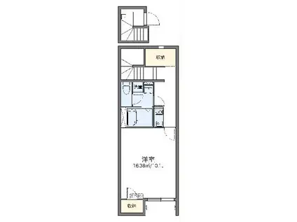 レオネクストひまわり(1K/2階)の間取り写真