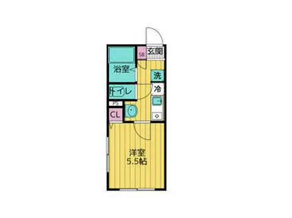 MELDIA大宮Ⅲ(1K/1階)の間取り写真