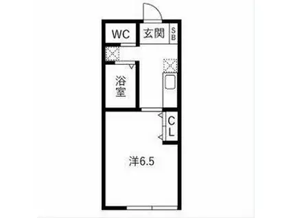 AMBITIO野田(1K/2階)の間取り写真