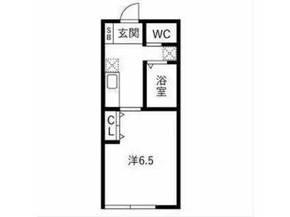 AMBITIO野田(1K/1階)の間取り写真