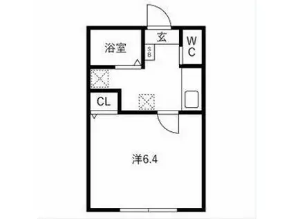 AMBITIO野田(1K/3階)の間取り写真