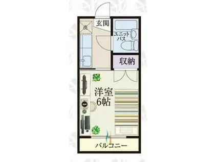 BCASA深谷ⅢRE-BORN(1K/2階)の間取り写真