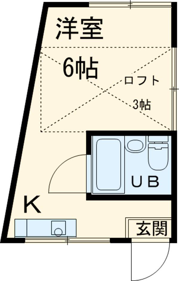 レイクヒル上大岡(1K/1階)の間取り写真