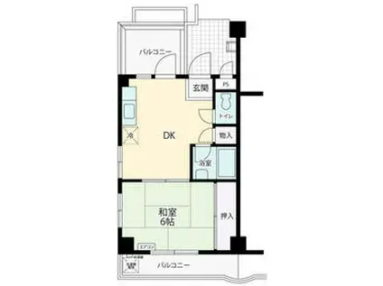 ヨコスカマンション(1DK/4階)の間取り写真