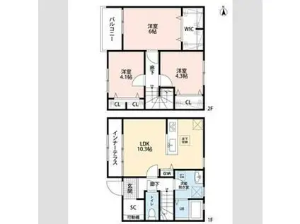 リーブルファイン羽生中央Ⅰ(3LDK/1階)の間取り写真