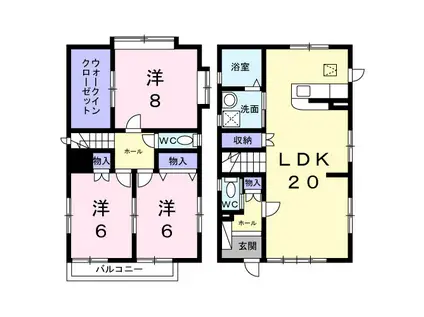 百人町B(3LDK/1階)の間取り写真