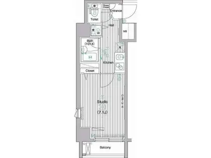 ガーラ・ステージ西巣鴨Ⅱ(1K/11階)の間取り写真
