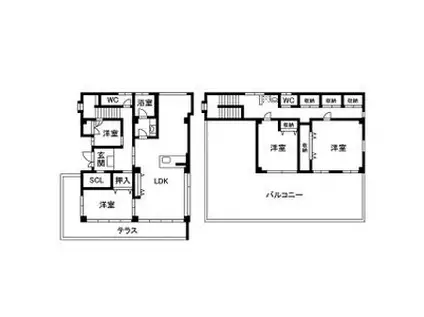 名古屋市名城線 総合リハビリセンター駅 徒歩10分 2階建 築51年(4LDK)の間取り写真