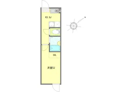 マーレ練馬高野台(1K/1階)の間取り写真