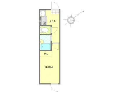 マーレ練馬高野台(1K/3階)の間取り写真