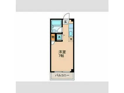 カームタウン西糀谷(ワンルーム/3階)の間取り写真