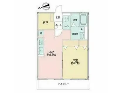 GRANDIR(1SLDK/1階)の間取り写真