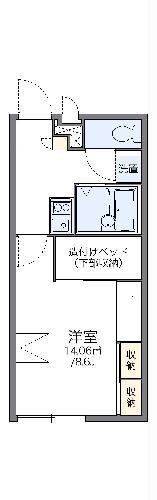 レオパレスグリーンハイツ4号館(1K/2階)の間取り写真