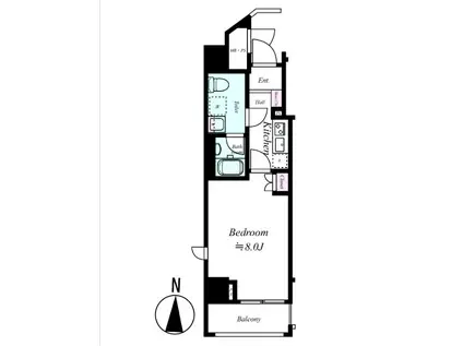 RISINGPLACE 南千住(1K/9階)の間取り写真