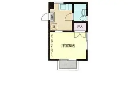 マロニエ荘(1K/1階)の間取り写真