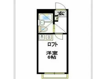 スカイピア相武台2A(ワンルーム/2階)の間取り写真