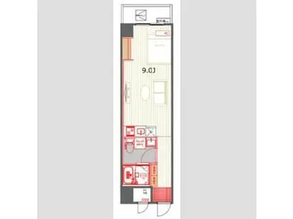 横浜平沼ダイカンプラザⅠ(ワンルーム/5階)の間取り写真