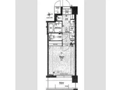 ラナップスクエア京都東山(1K/2階)の間取り写真