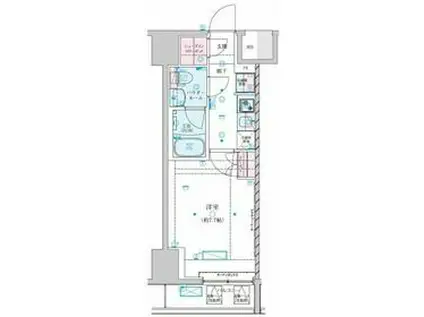 GENOVIA川崎Ⅶ(1K/3階)の間取り写真