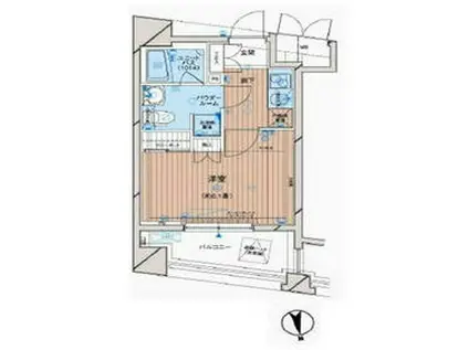 メインステージ大山(1K/5階)の間取り写真