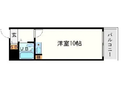 マイルド新大阪レジデンスⅠ(ワンルーム/3階)の間取り写真