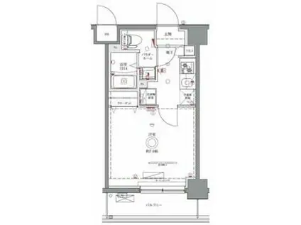 GENOVIA西川口Ⅱ(1K/1階)の間取り写真