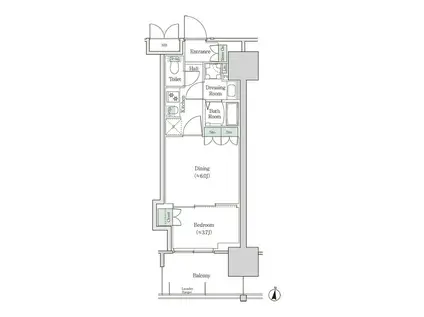 ブルックサイドレジデンス木場(2K/2階)の間取り写真