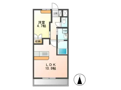 リガシー(1LDK/1階)の間取り写真