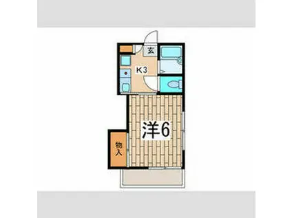 メゾンドクレッシェンド(1K/2階)の間取り写真