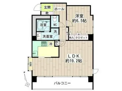 山王ガーデンハイツ(1LDK/-2階)の間取り写真