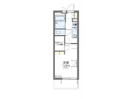 レオパレス祢宜町(1K/2階)の間取り写真