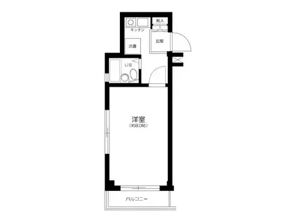 ガーデンハイツ1号館(1K/1階)の間取り写真