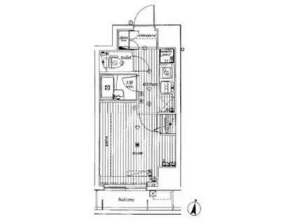 サンテミリオン池上駅前(1K/10階)の間取り写真