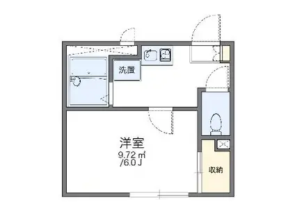 レオパレスサン(1K/1階)の間取り写真
