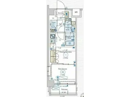 GENOVIA赤羽(1DK/3階)の間取り写真