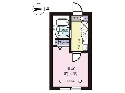サクラハイツ(1K/2階)の間取り写真