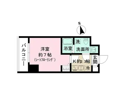 N-STAGE 金沢文庫Ⅱ(1K/6階)の間取り写真