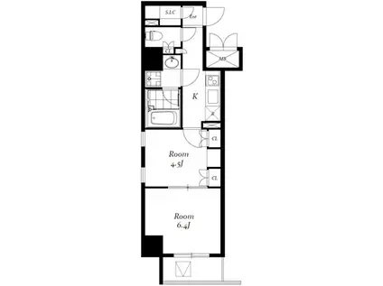 レジディア神田岩本町2(2K/3階)の間取り写真