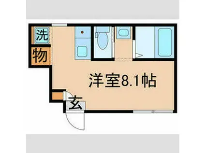 ベレガンス船橋Ⅶ(ワンルーム/1階)の間取り写真