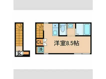 ベレガンス船橋Ⅶ(ワンルーム/2階)の間取り写真