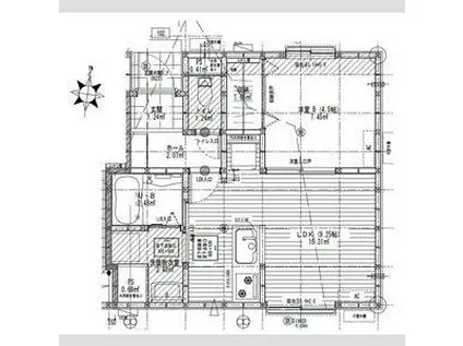 リーブルファイン新舞子2号館(1LDK/1階)の間取り写真