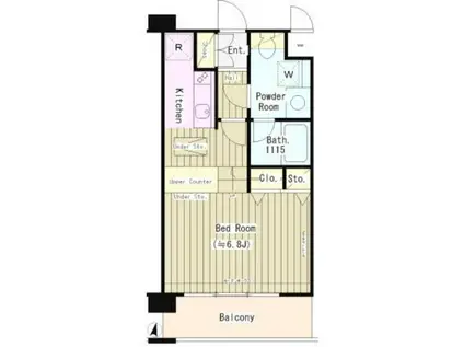 ISIS24(1K/1階)の間取り写真